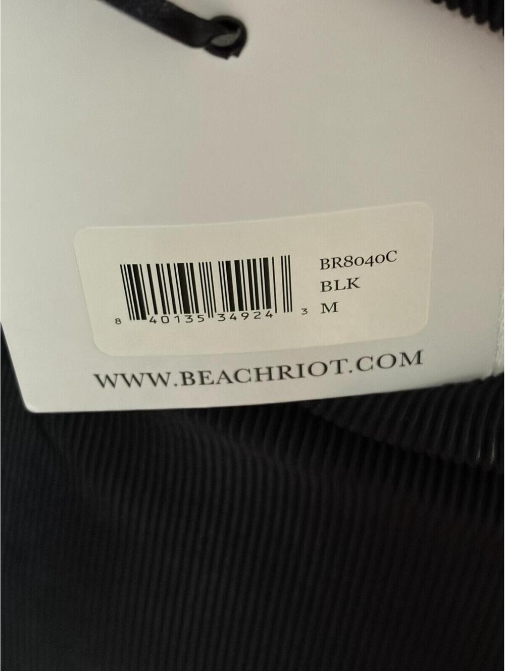 Beach Riot One Shoulder Cutout One Piece Swimsuit Black Ribbed Size M NWT - Picture 5 of 6